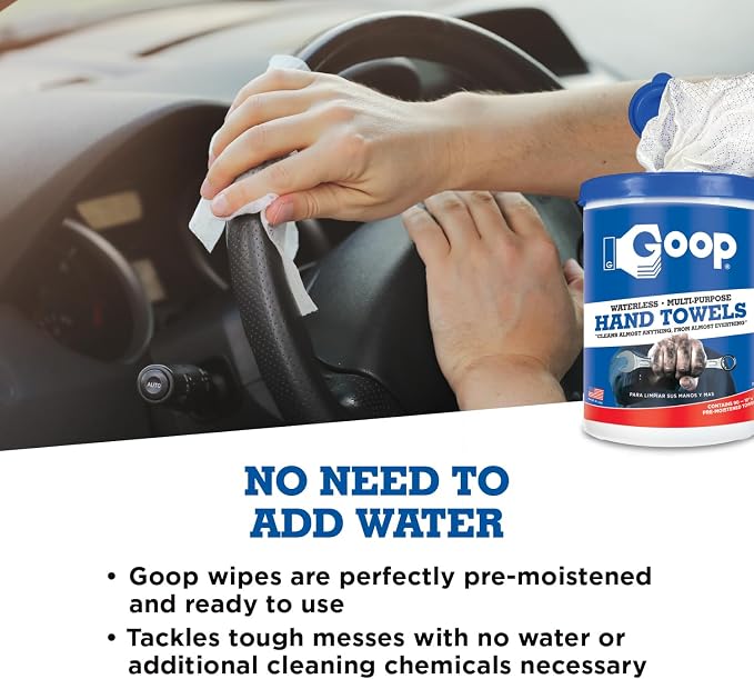 GOOP Multi-Purpose Waterless Hand Cleaner Towels - Image 6