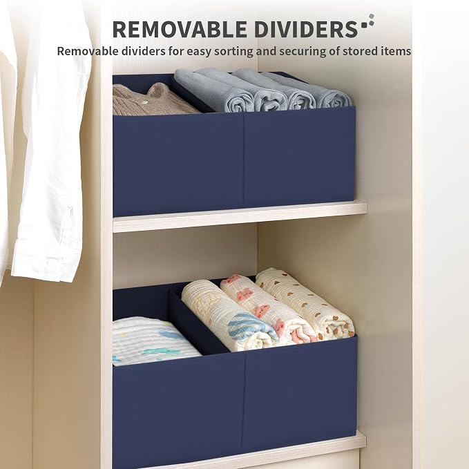 DIMJ Large Closet Shelf Organizer Bins 6 Packs - Image 3