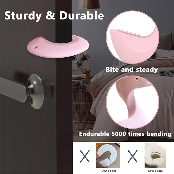 Silicone Door Pinch Guard and Door Slam Stopper, Durable Finger Pinch Guard - Image 3
