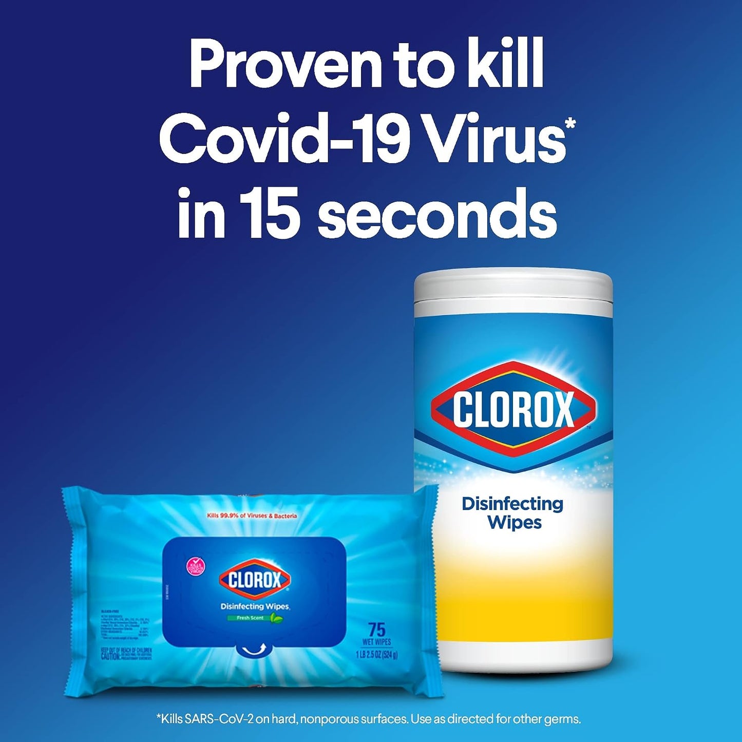 Clorox Disinfecting Wipes Value Pack, 3x 75ct Crisp Lemon and Fresh Scent Canister and 3x 75ct Easy Pull Moisture Seal Pack