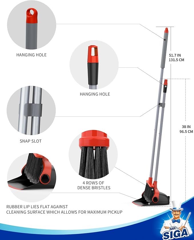 MR.SIGA Broom and Dustpan Set - Image 6