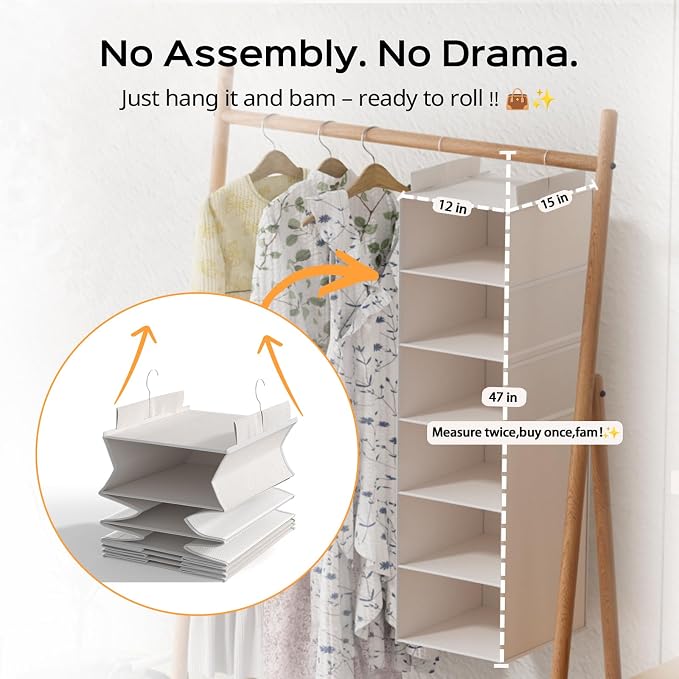 Extra Deep Hanging Closet Organizer - Image 4