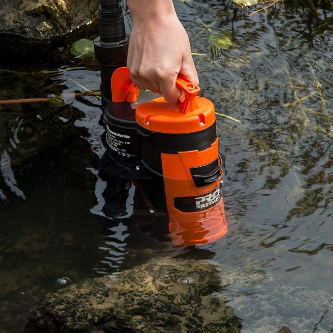 Prostormer Sump Pump, 1/2HP 2110GPH Sumbersible Water Pump, Portable Electric - Image 2