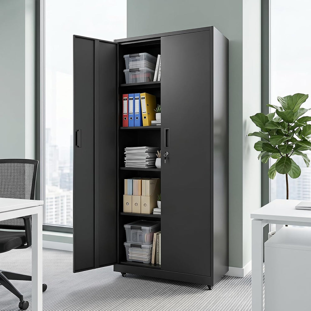 GIANTEX 73" Tall Metal Storage Cabinet for Garage and Office
