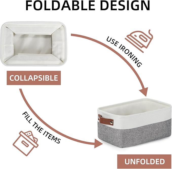 DULLEMELO Storage Baskets for Shelves, Small Fabric Storage Bins - Image 4
