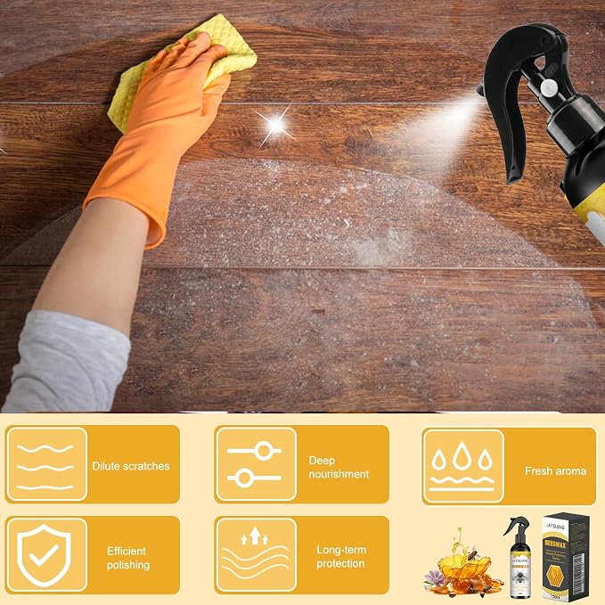 2PCS Natural Beeswax Care Spray & Restorer, The Original Beeswax Spray - Image 2
