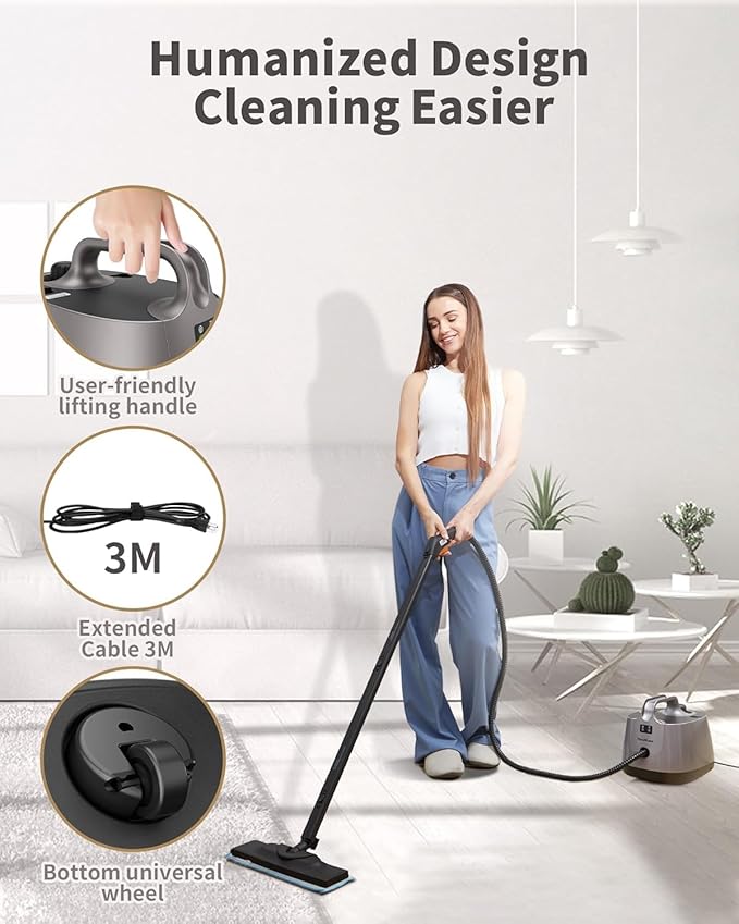 Steam Cleaner for home, 293°F 58 PSI Powerful Multipurpose Steam Mop for Home - Image 4