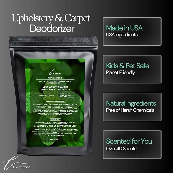 Peppermint Carpet Freshener Powder Refill 36 oz | Powerful Odor Eliminator - Image 5