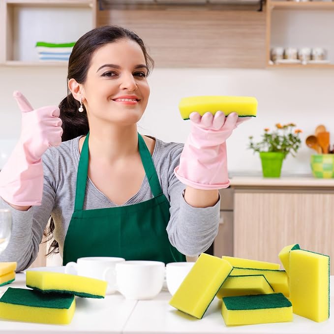 Tanlade 480 Pcs Bulk Kitchen Dishwashing Sponges Individually Wrapped Non - Image 6