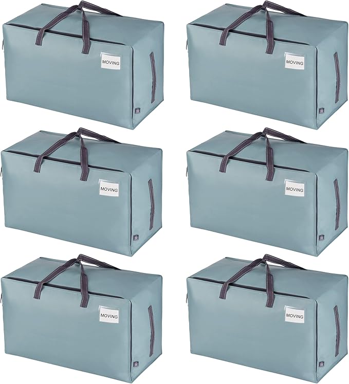 VENO 6 Pack Moving and Storage Bags, Heavy Duty, Alternative to Moving Boxes by Veno