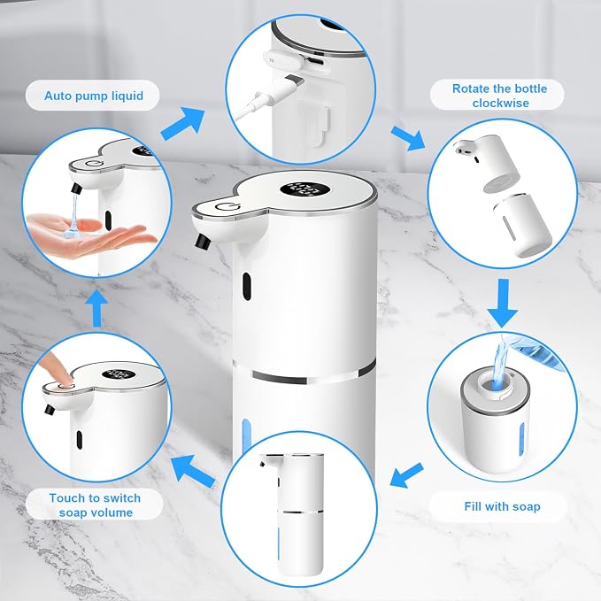 Automatic Liquid Soap Dispenser, 6 Level Adjustable Liquid, Wall Mount Soap - Image 2
