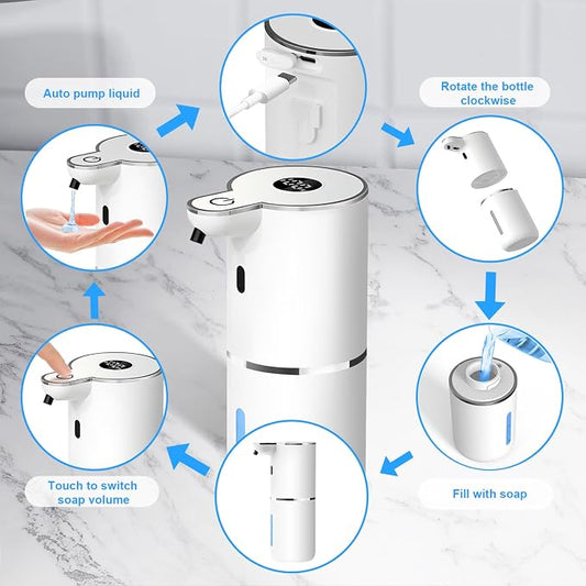Automatic Liquid Soap Dispenser, 6 Level Adjustable Liquid, Wall Mount Soap - Image 2