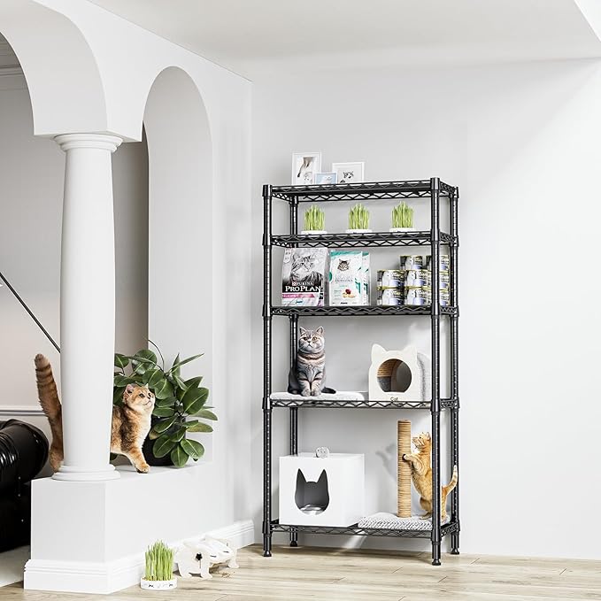 1250 lbs 5 Tier Shelf Metal Storage Shelves Shelving Wire Rack Heavy Duty - Image 2