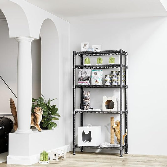 1250 lbs 5 Tier Shelf Metal Storage Shelves Shelving Wire Rack Heavy Duty - Image 2