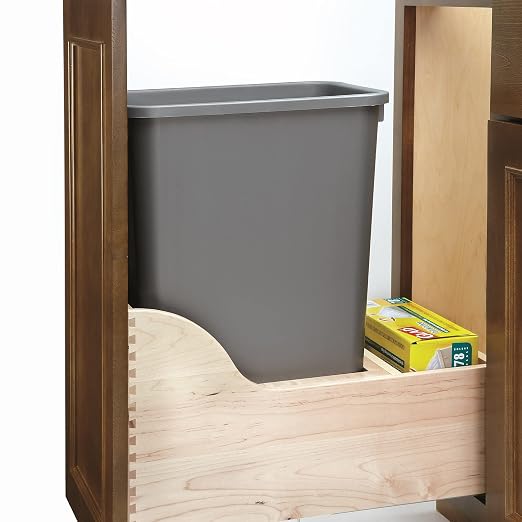 Rev-A-Shelf Pullout Trash Can for Kitchen Cabinet, Single 50 Qt Bin - Image 9