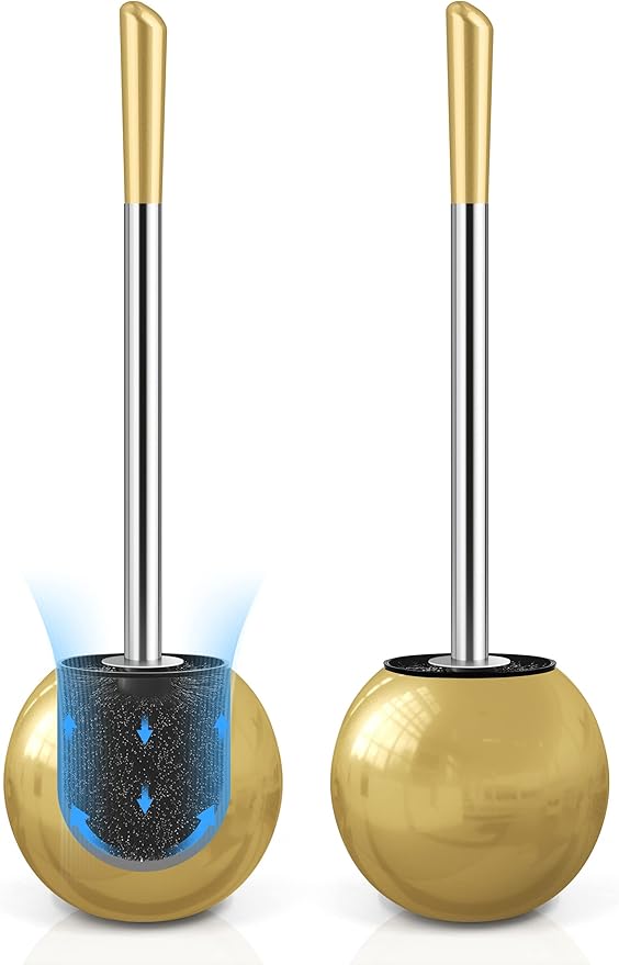 Toilet Brush and Holder 2 Pack, 304 Stainless Steel Toilet Brush by Unknown