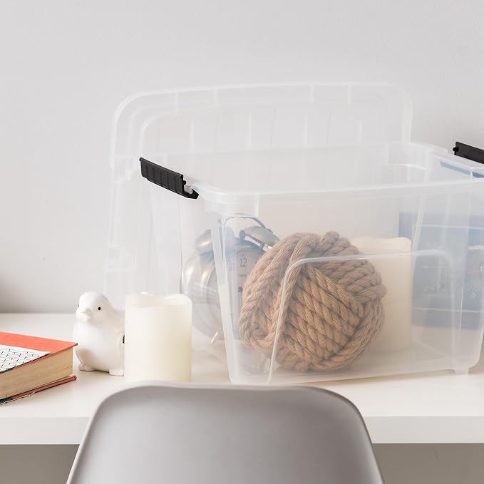 IRIS USA 19 Qt Stackable Plastic Storage Bins - Image 9