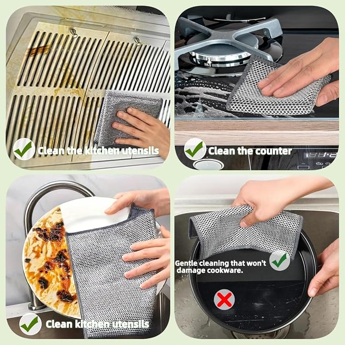 Stainless Steel Scrubber and Cleaning Rags - Image 5