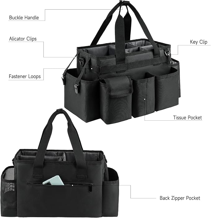 Cleaning Caddy, Cleaning Bag for Housekeepers, Cleaning Supplies Organizer - Image 3