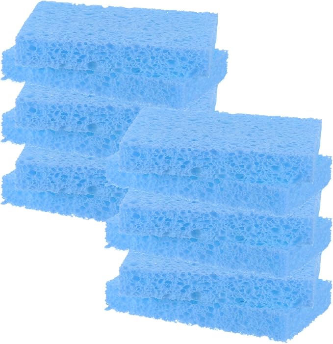 12-Pack Kitchen Sponges, Condense Eco Cellulose Non-Scratch Scrub Heavy Sponge by MMETERXITY