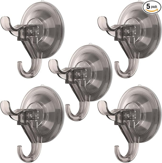 Antimbee Suction Hooks, 5 Pack Clear Hanger, Removable Small Suction Cups by Antimbee