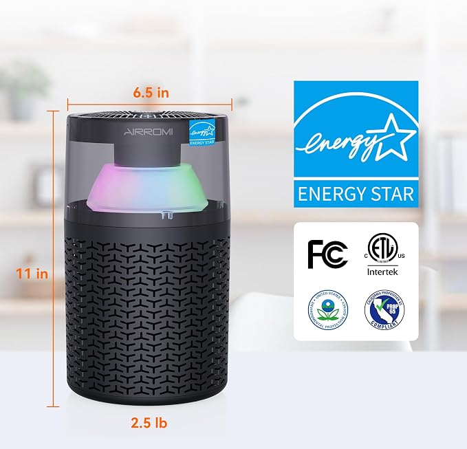 AIRROMI Air Purifiers for Bedroom Home, Activated Carbon Filter Cleaner - Image 9
