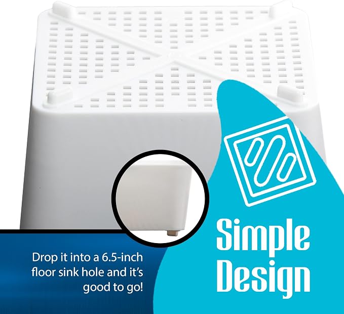 6.5-inch Floor Drain Cover Alternative, Square Sink Drain Basket - Image 8