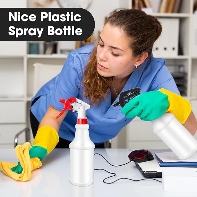 Eccliy 12 Pcs 16 Oz Plastic Spray Bottle, Adjustable Empty Reusable Sprayer - Image 6