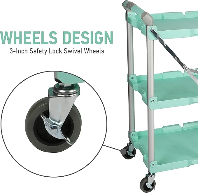 Olympia Tools 89-349 Pack-N-Roll Folding Collapsible Service Cart, 150LB - Image 6
