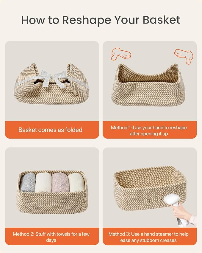 Small Woven Basket, Storage Basket - Image 8