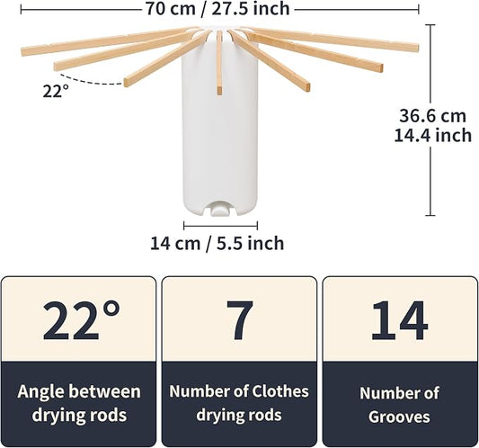 Wall Mounted Clothes Drying Rack Tripod, Foldable Drying Rack, Wall Mounted - Image 2
