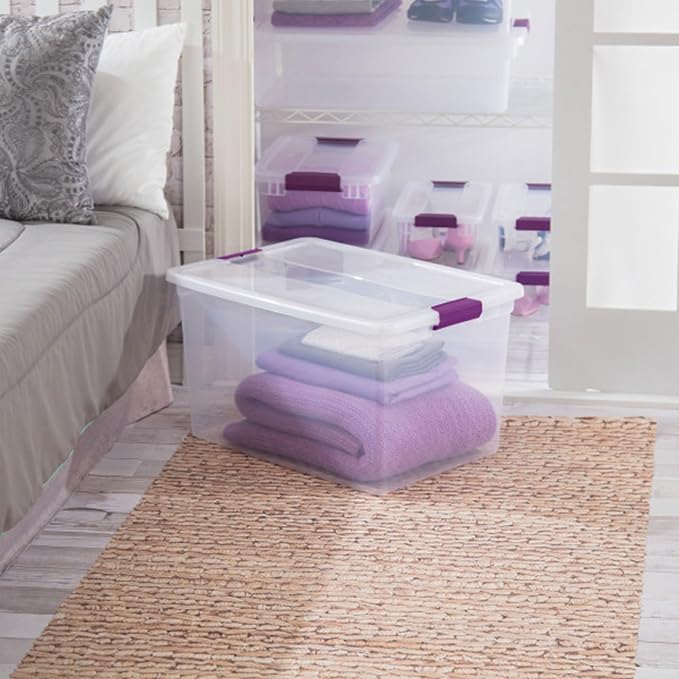 Sterilite 18-Pack 66 Quart Clearview Latch Box, Stackable Organizer Bins - Image 4