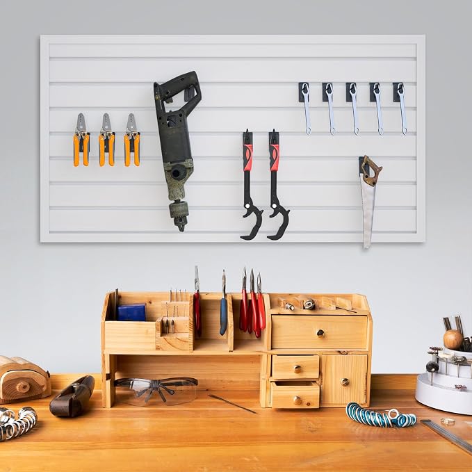 NeatiEase Slatwall Panel Wall Storage Systems, 2 x 4ft Slat Wall Paneling - Image 7