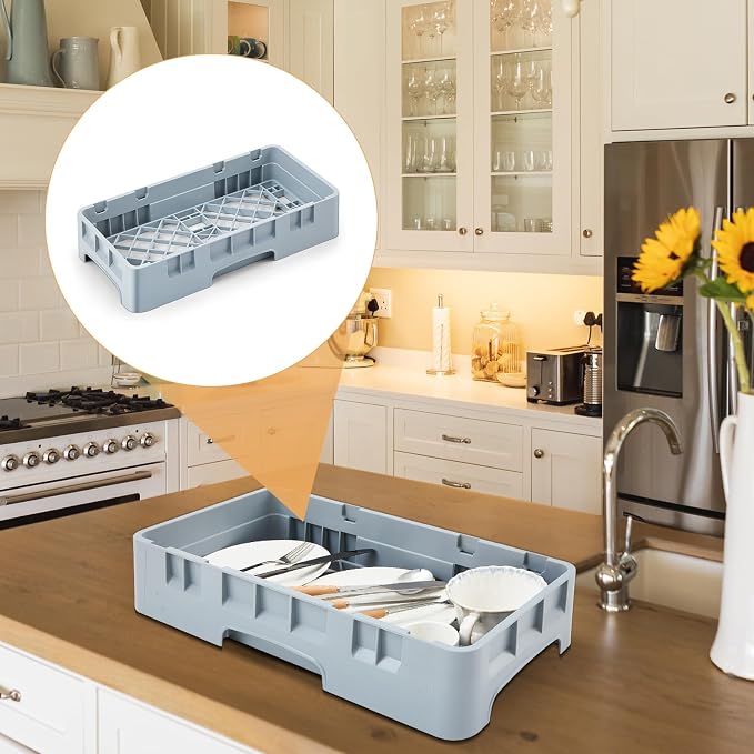 Commercial Dishwasher Tray Rack Polypropylene Full Size Flatware Rack - Image 6