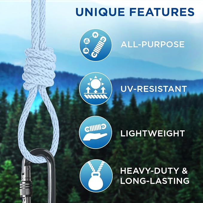TECEUM Cotton Rope 3/16” – 100 FT – Strong All-Purpose Braided Rope – Natural - Image 4
