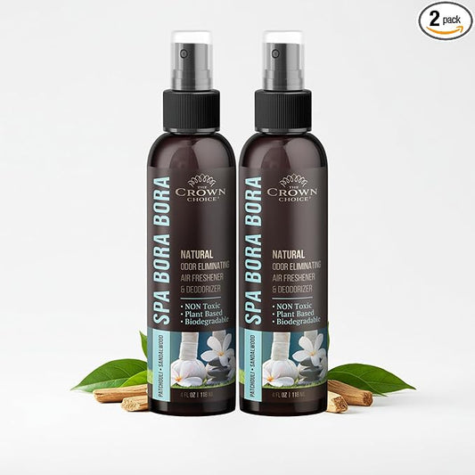 Non-Toxic Odor Eliminator, Natural Sandalwood & Patchouli Air Freshener Spray by TheCrownChoice