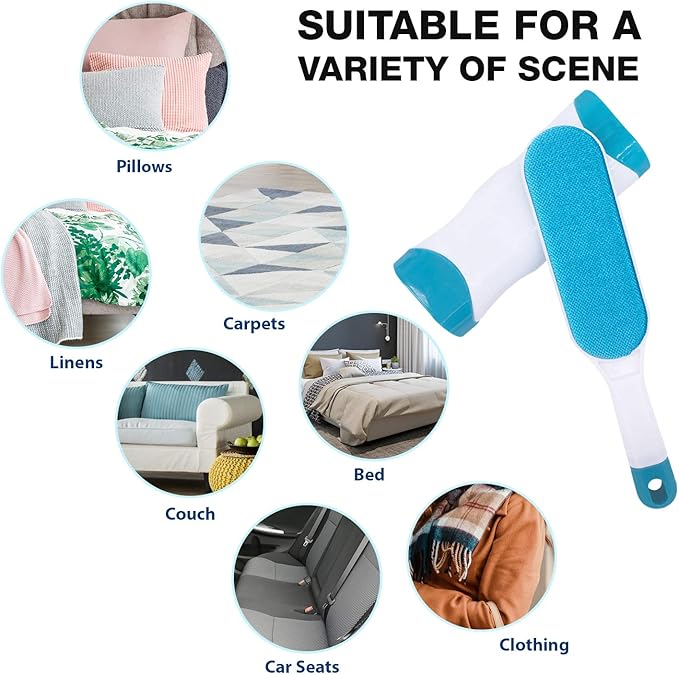 Pet Hair Remover for Clothes: Reusable Dog Cat Fur Lint Removal Brush for - Image 2