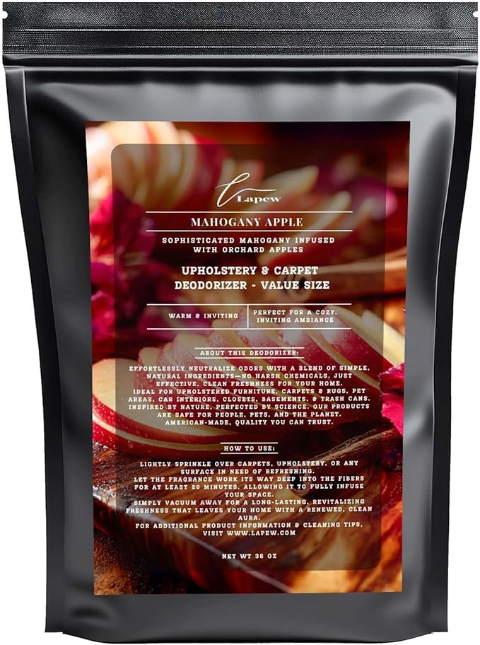Mahogany Apple Carpet Freshener Powder Refill 36 oz | Powerful Odor Eliminator by Lapew