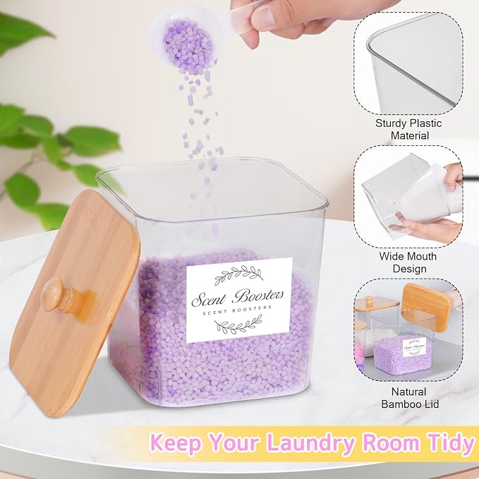 efluky 2 Pack Laundry Pods Container & Dryer Sheet Holder Set, Laundry Pods - Image 2