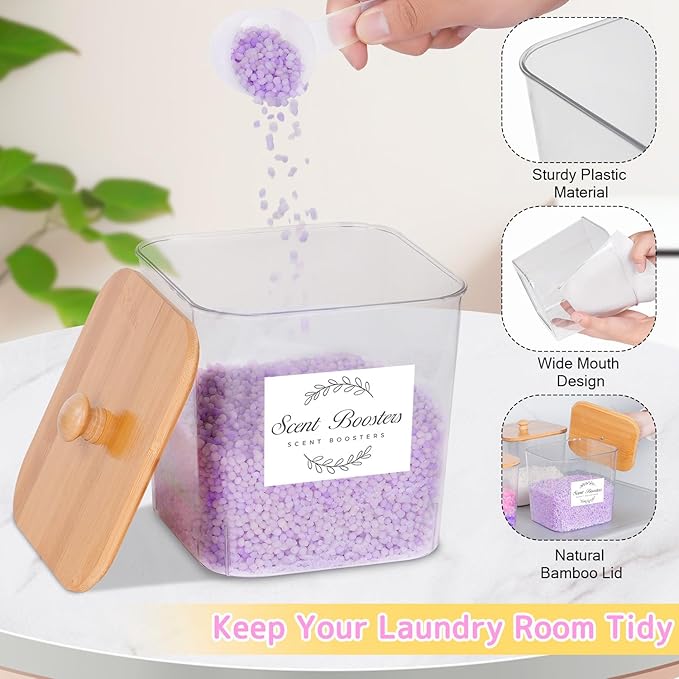 efluky 4 Pack Laundry Pods Container & Dryer Sheet Holder Set, Laundry Pods - Image 2