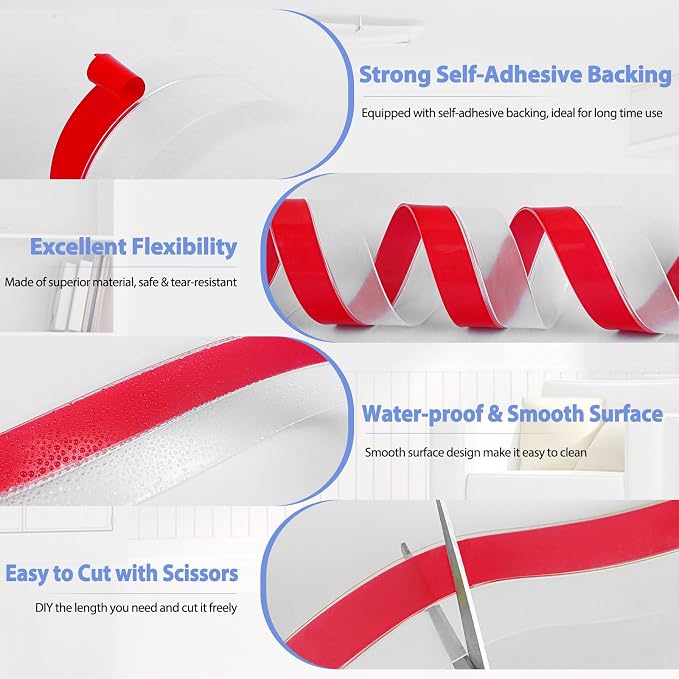 Weather Stripping Door Draft Stopper Flexible Self Adhesive Silicone Door Seal - Image 2