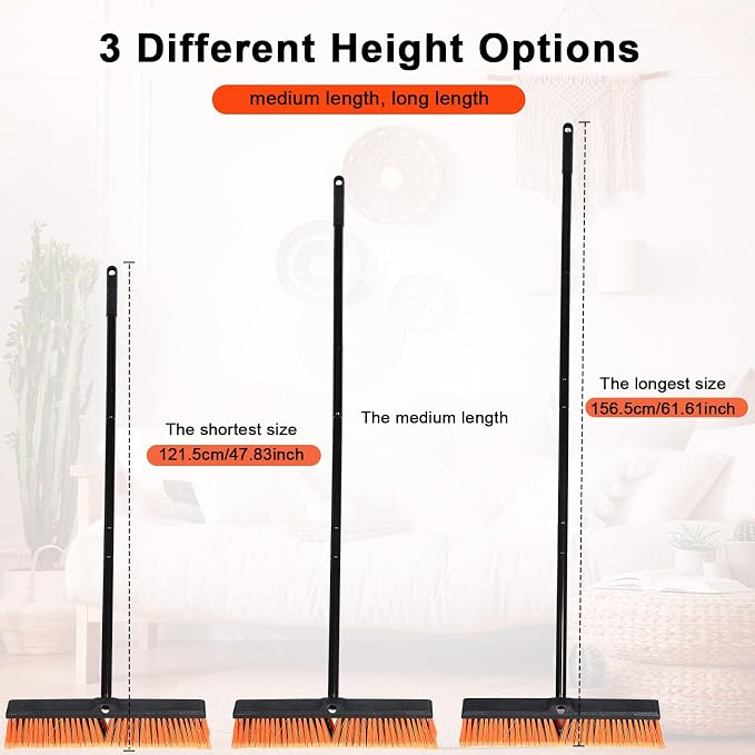 Zhehao 6 Pack 18 Inches Push Broom Outdoor, Concrete Floor Cleaning - Image 2
