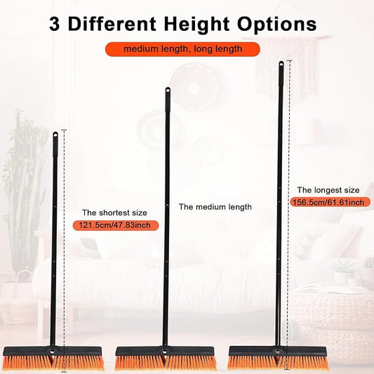 Zhehao 6 Pack 18 Inches Push Broom Outdoor, Concrete Floor Cleaning - Image 2