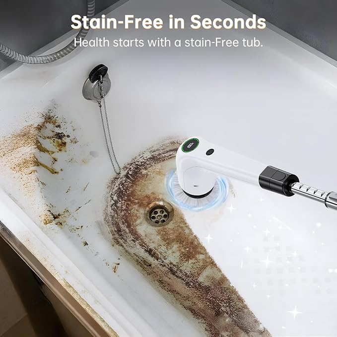 Electric Spin Scrubber, Cordless Shower Scrubber - Image 3