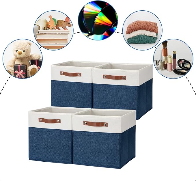 DULLEMELO 12 inch Cube Storage Bins, Gift Baskets Empty - Image 3