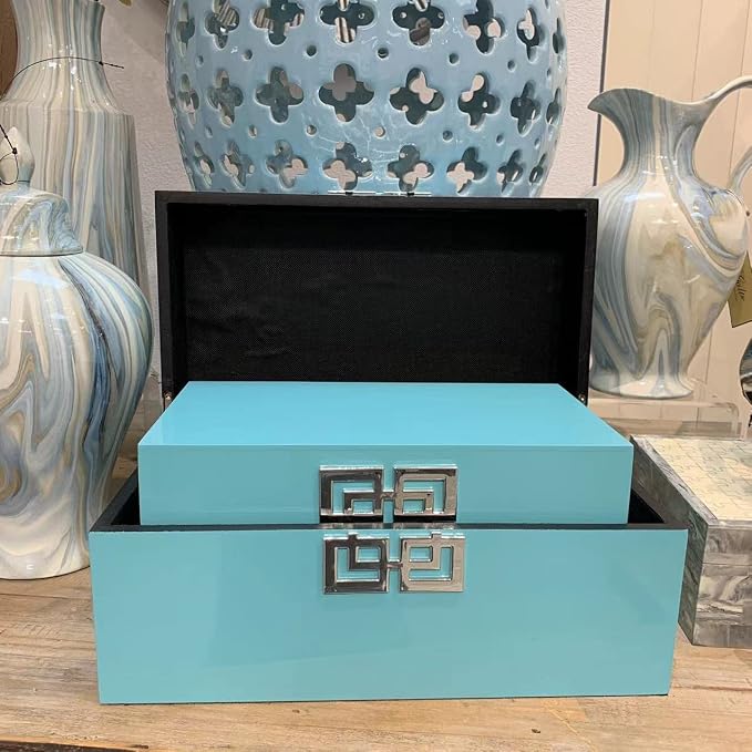 Galt International Large & Small Decorative Storage Box w/Hinged Lid - Image 8