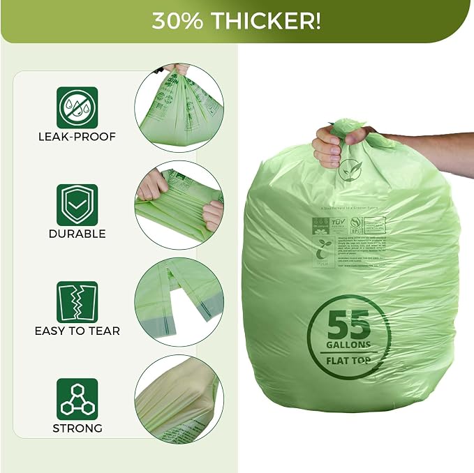 50-55 Gallon Compostable Trash Bags - Image 5