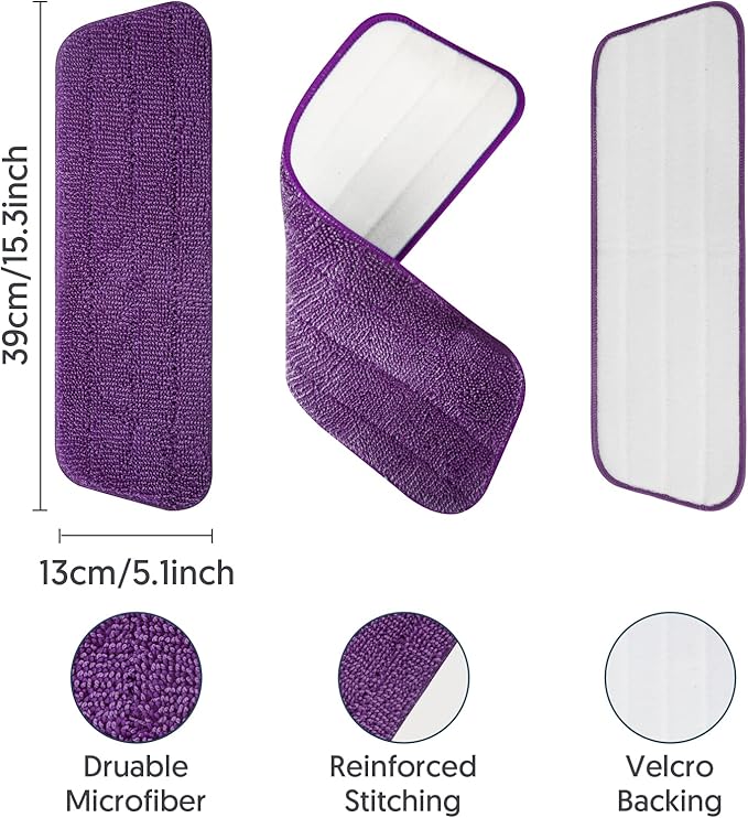 7 Count Reusable Microfiber Mop Pads - Image 4