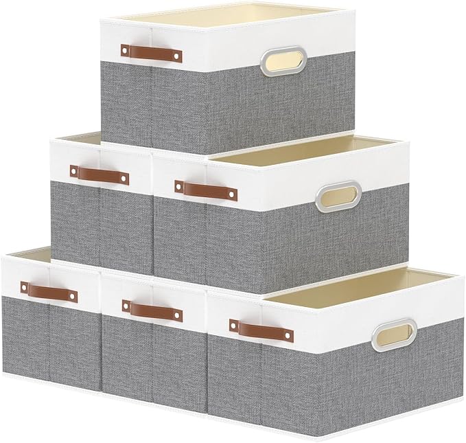 Yawinhe Fabric Storage Baskets, Foldable Closet Organizer by Yawinhe