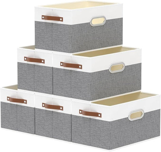 Yawinhe Fabric Storage Baskets, Foldable Closet Organizer by Yawinhe